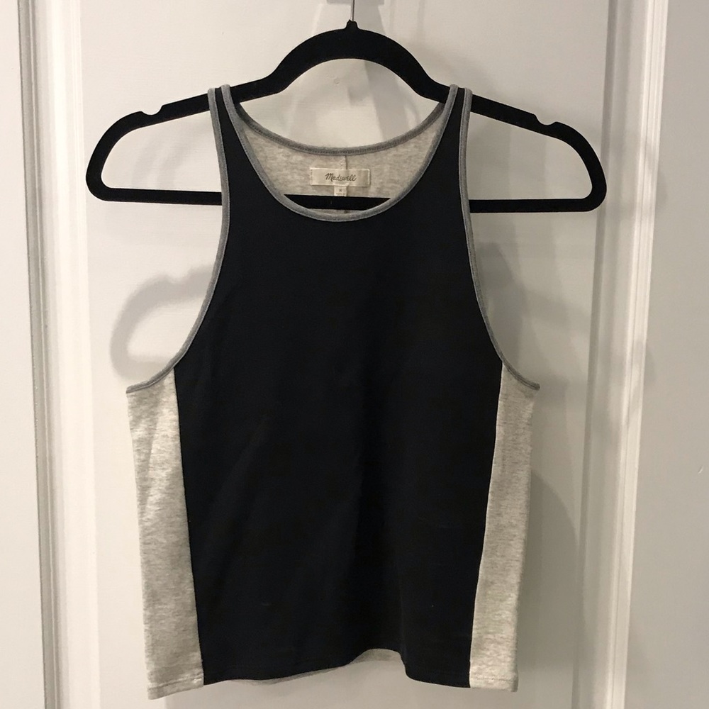 Madewell soft and comfy tank top in black and grey